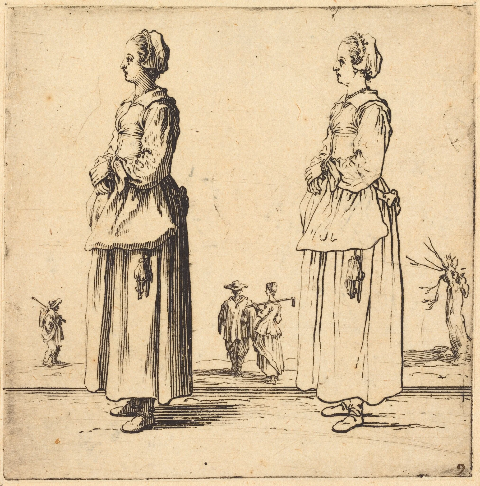 Peasant Woman, in Profile, Facing Left, detail