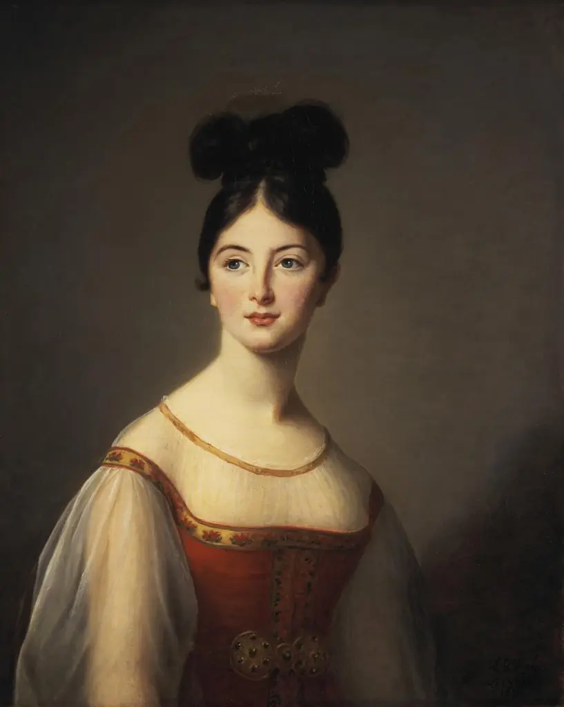 Portrait of Léontine de Rivière, by Élisabeth Louise Vigée Le Brun, oil, 1831