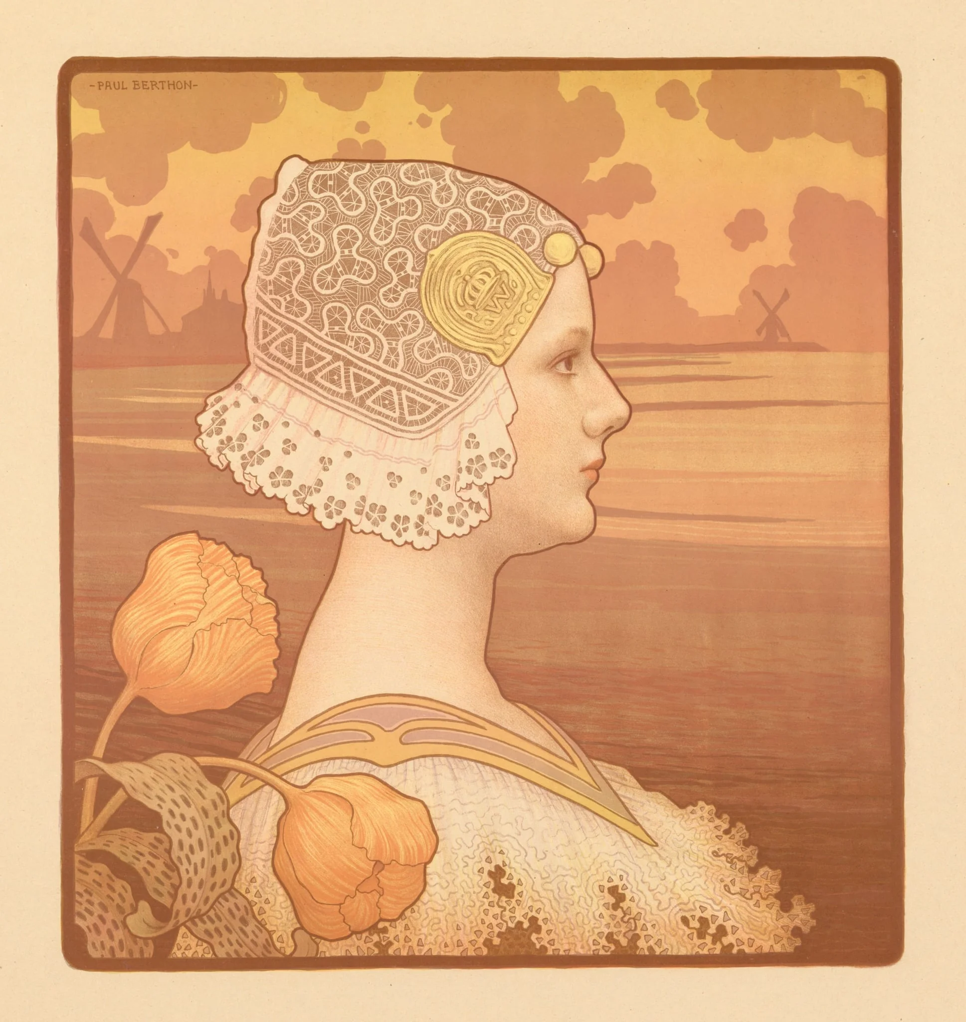 Her Most Gracious Majesty Queen Wilhelmina (Sa Très Gracieuse Majesté La Reine Wilhelmine), detail