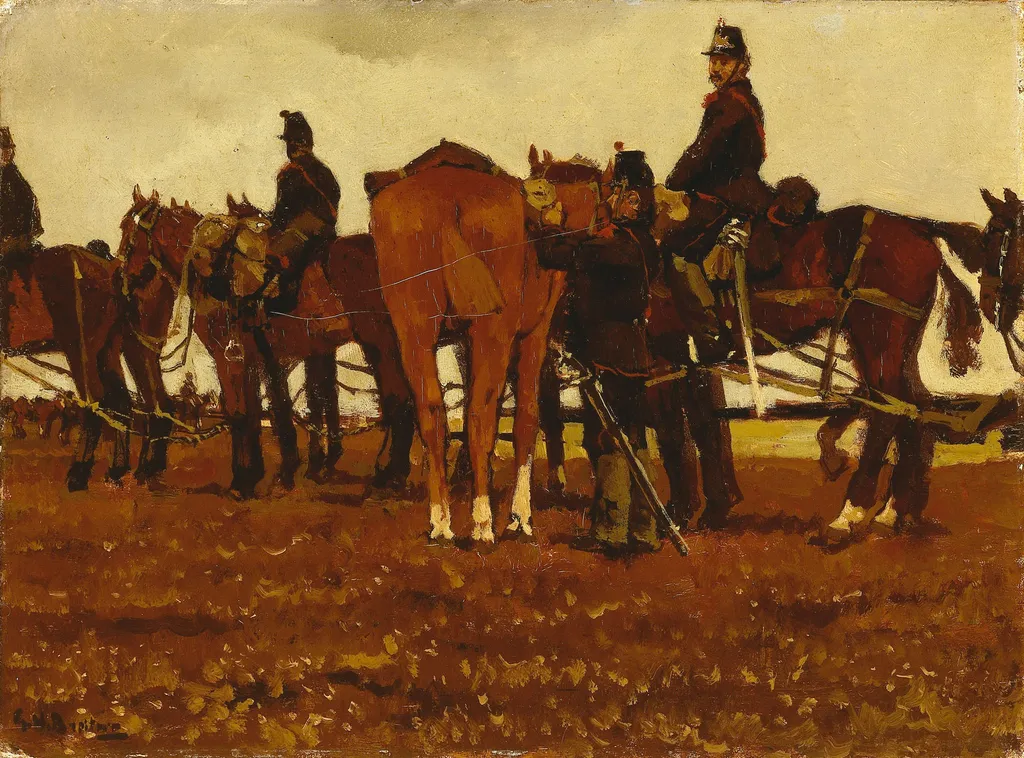 Veldartillerie (paarden en soldaten), by George Hendrik Breitner, oil, 1899