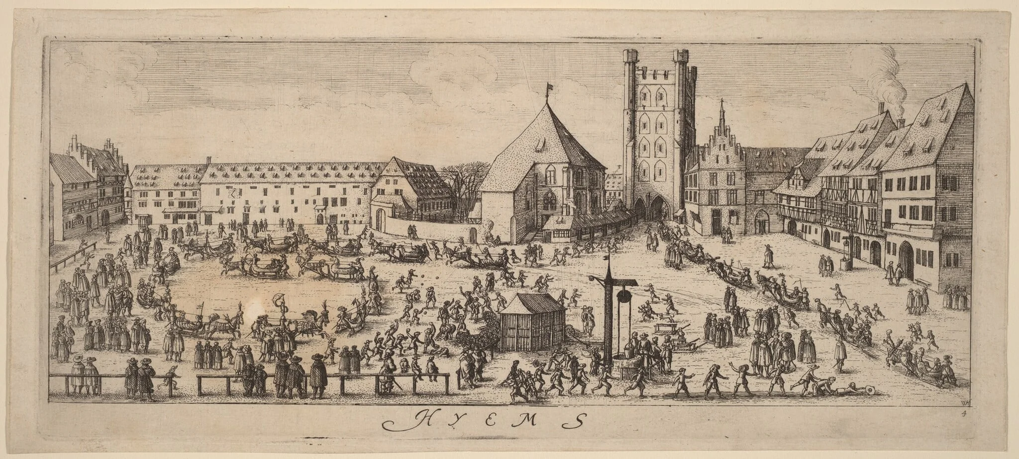 Winter: The Parade Ground, detail