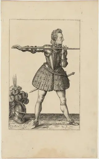 Prince Henry With the Pike, by William Hole, ink, 1612