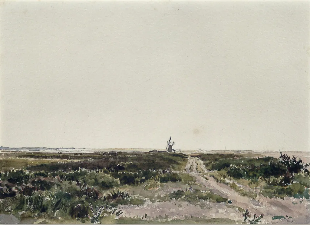Near Aldeburgh, Suffolk, by Thomas Collier, watercolor, 1880