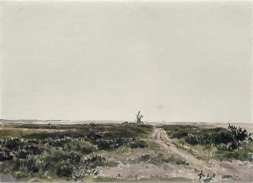 Near Aldeburgh, Suffolk, by Thomas Collier, watercolor, 1880