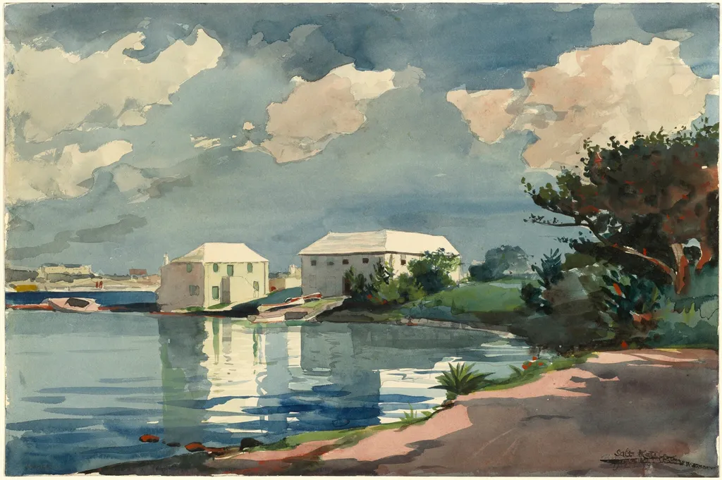Salt Kettle, Bermuda, by Winslow Homer, graphite, 1899