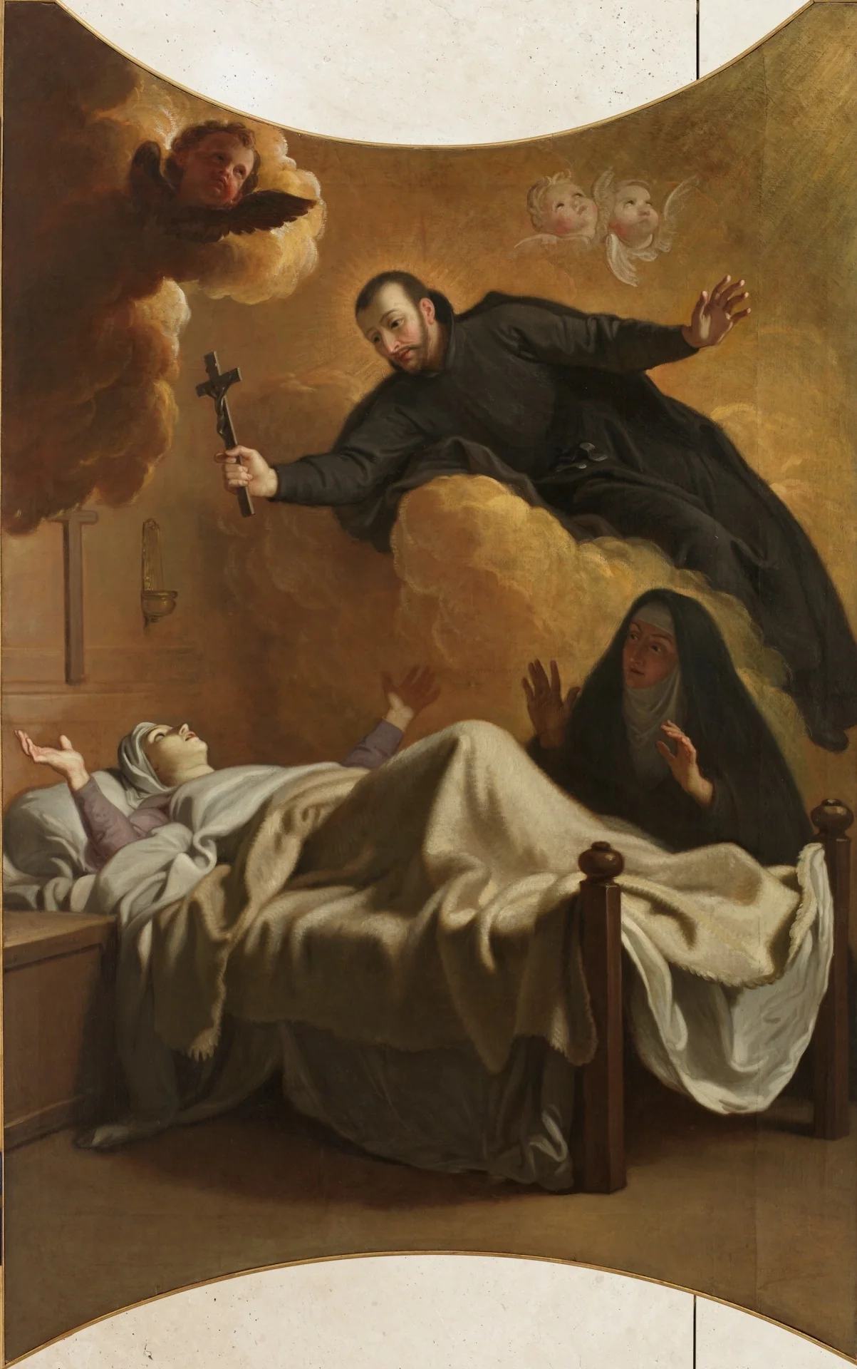 Aparición de san Francisco de Regis a la madre Momplaisant, detail
