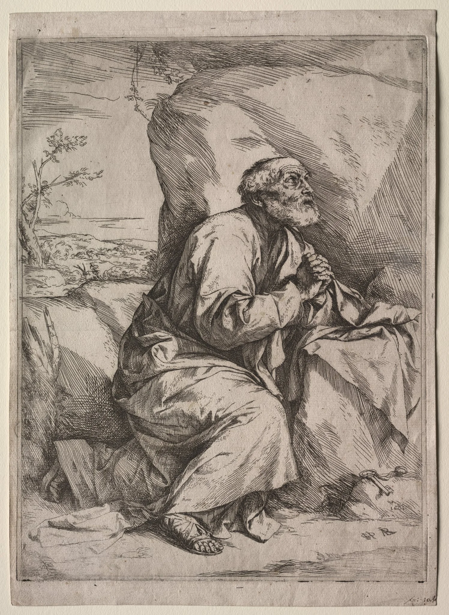 The Penitent St. Peter, detail