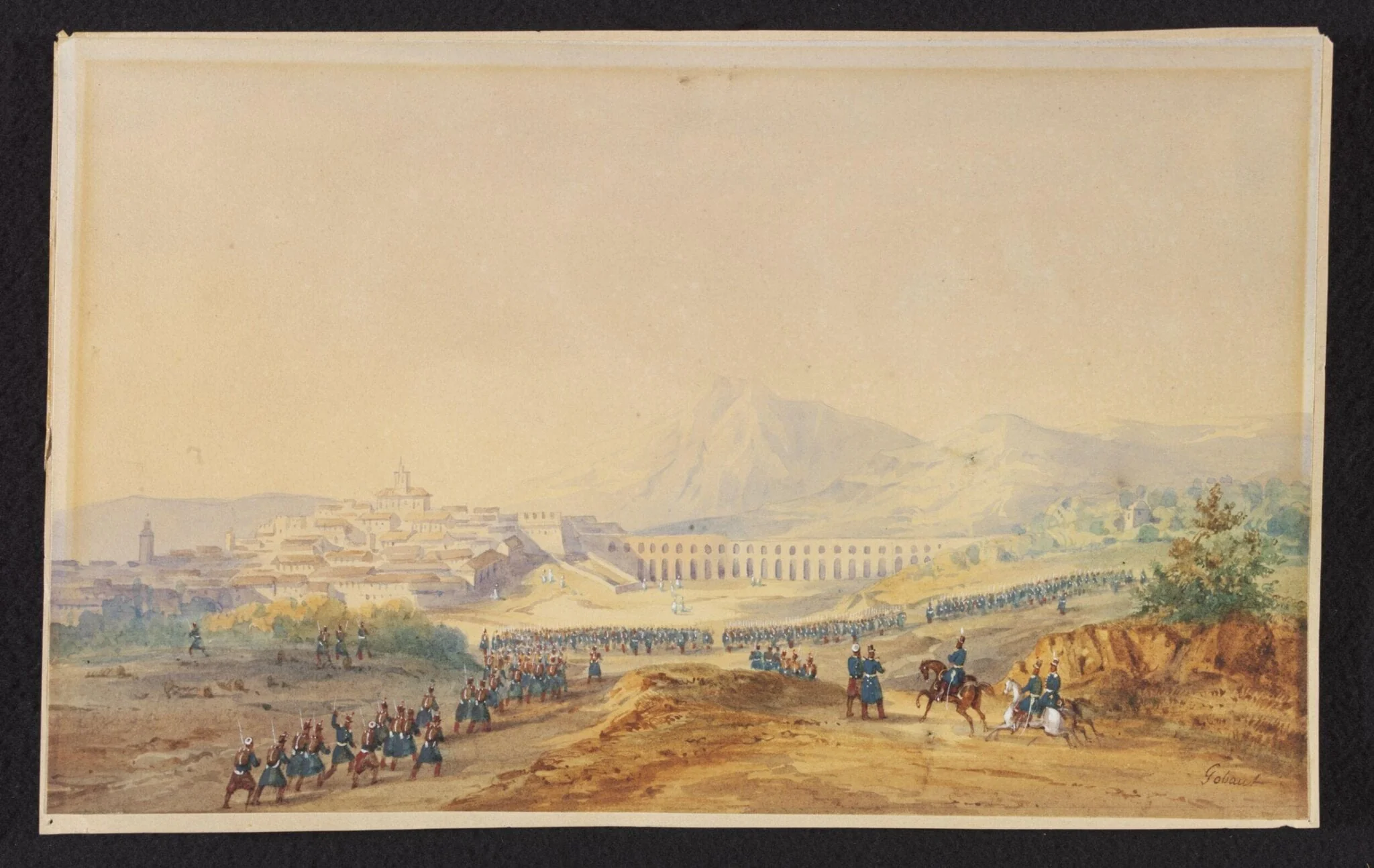 French troops at Médéa, Algeria, detail