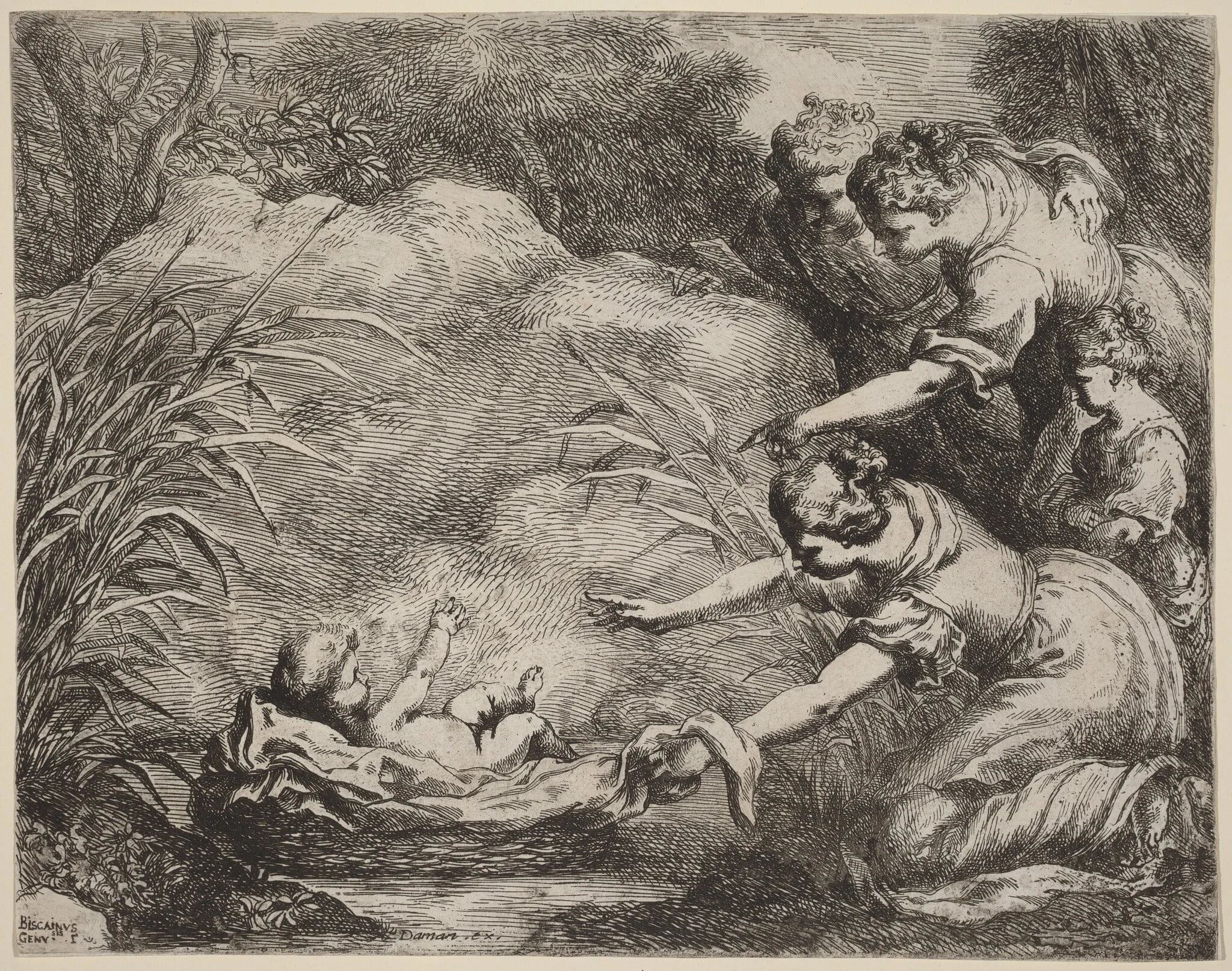 The Finding of Moses, detail