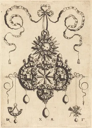 Large Pendant, by Daniel Mignot, ink, 1584