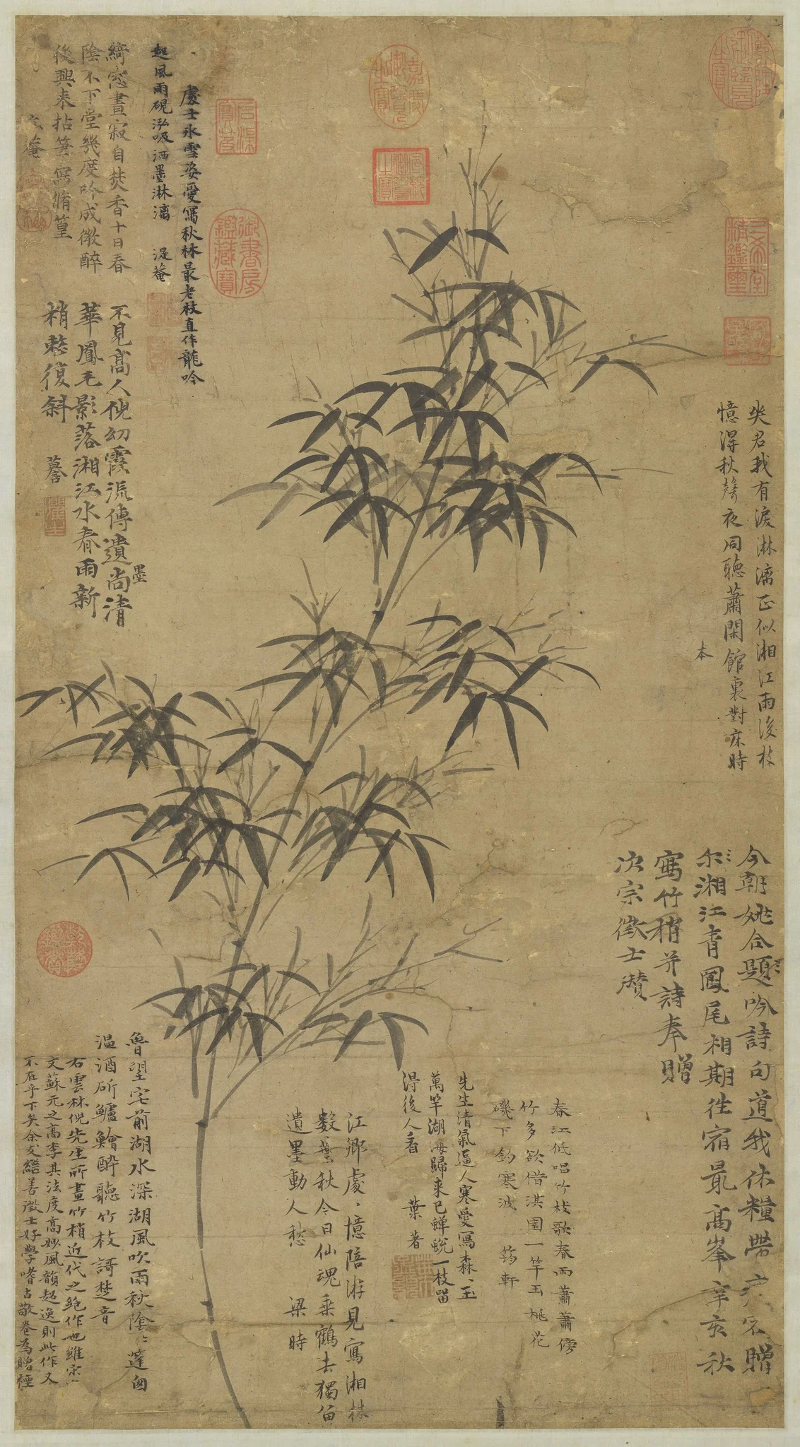 New Bamboo in the Spring Rain, detail