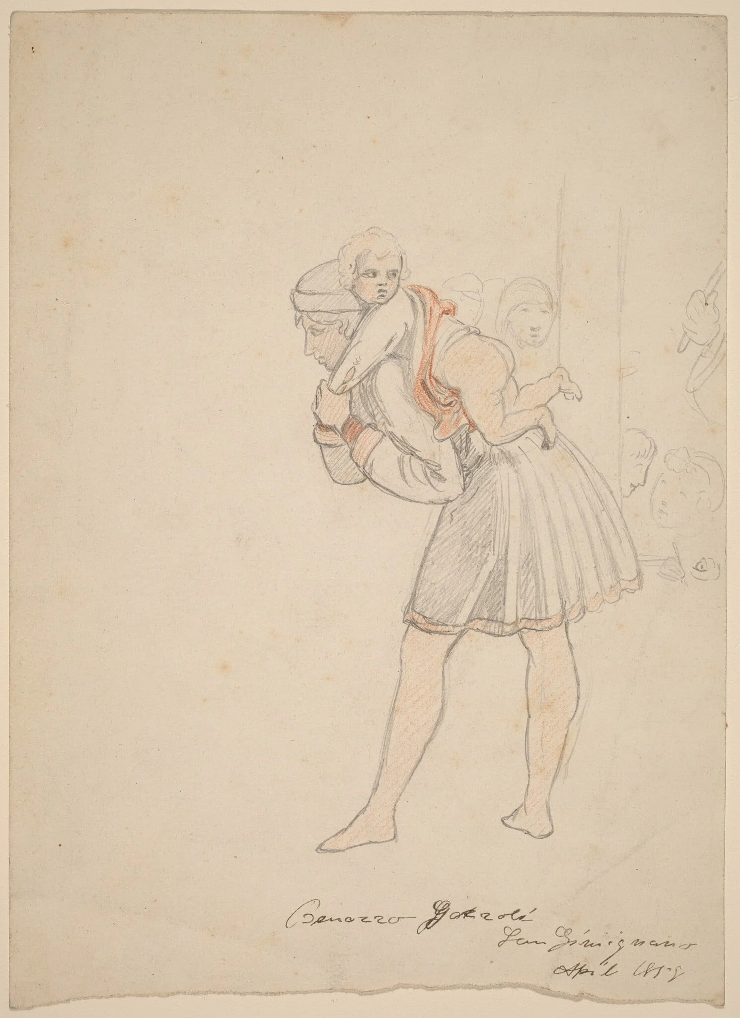 Study after Gozzoli, detail