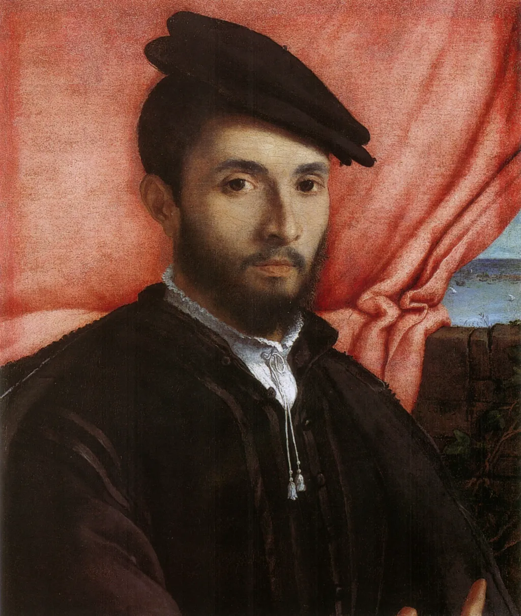 Portrait of a young Man, by Lorenzo Lotto, oil, 1526