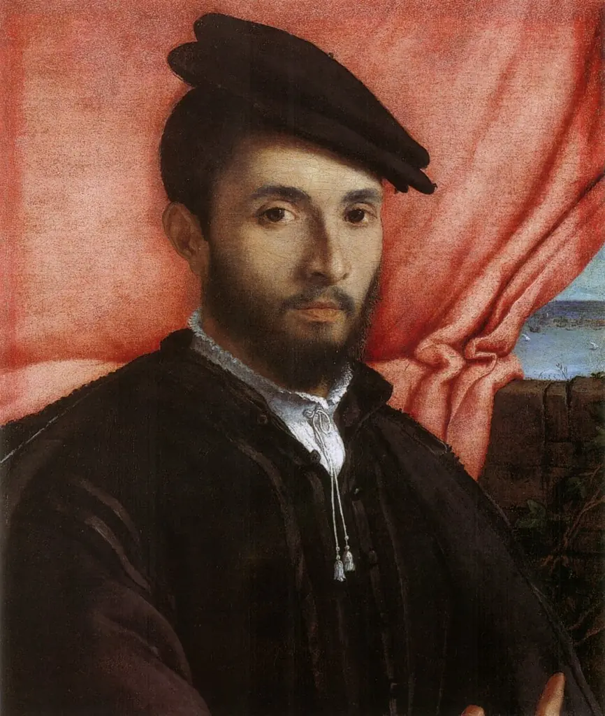 Portrait of a young Man, by Lorenzo Lotto, oil, 1526