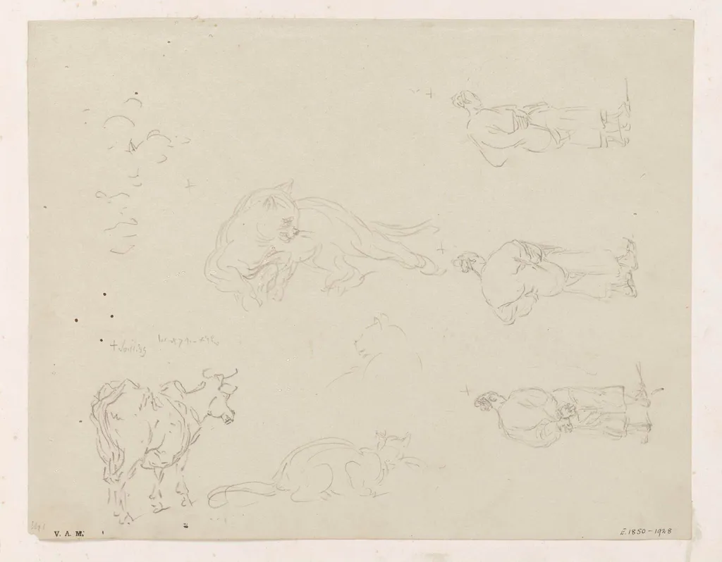 Drawings of figures and animals, by George Chinnery, 9