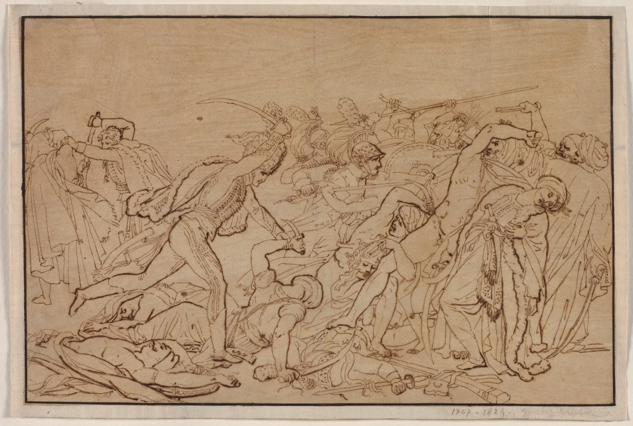 Study for "The Revolt of Cairo", detail