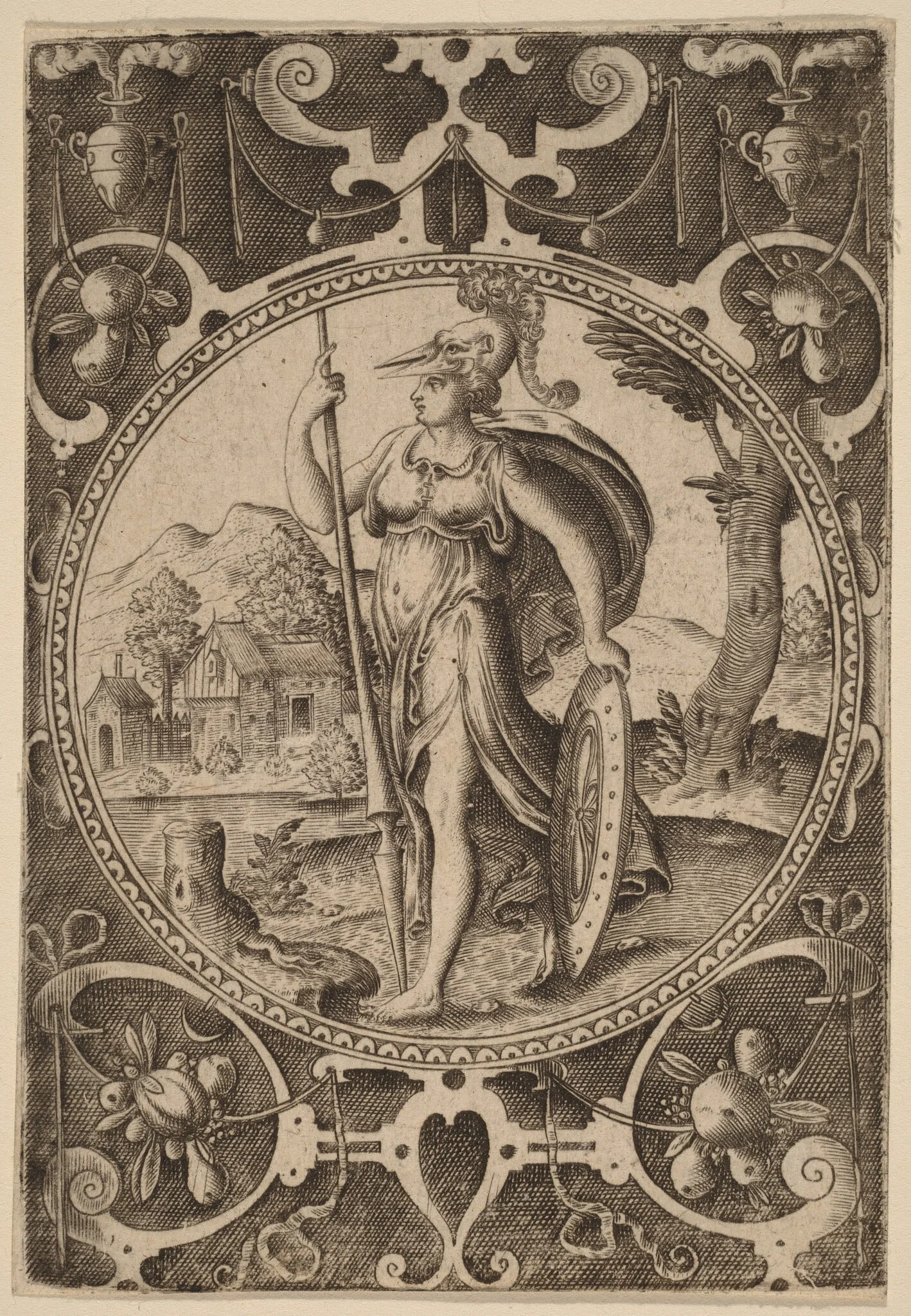 Minerva, detail
