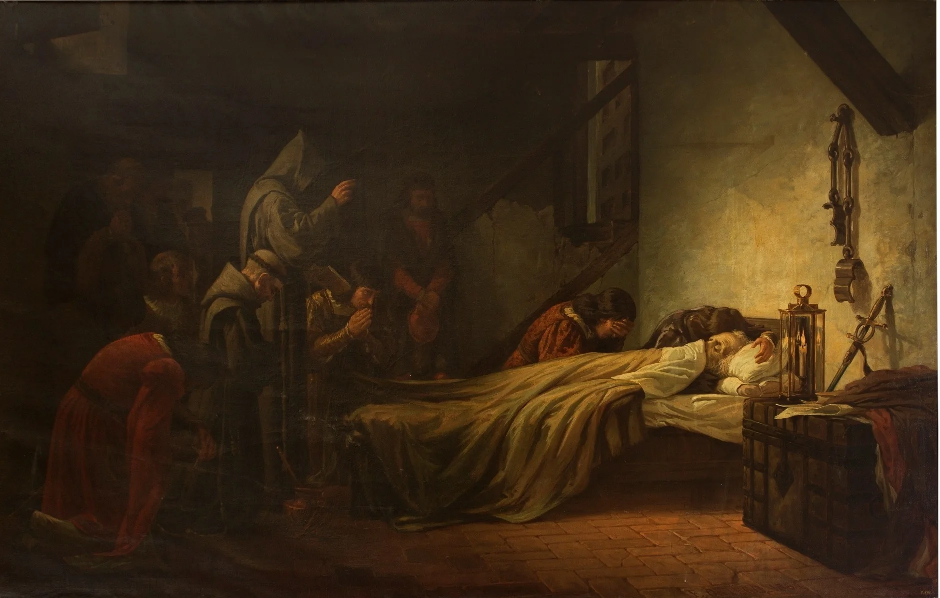 Muerte de Cristóbal Colón, detail