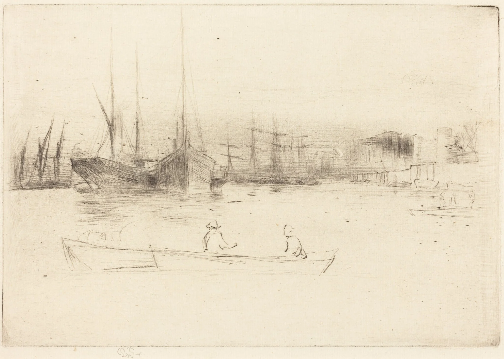 Steamboats off the Tower, detail