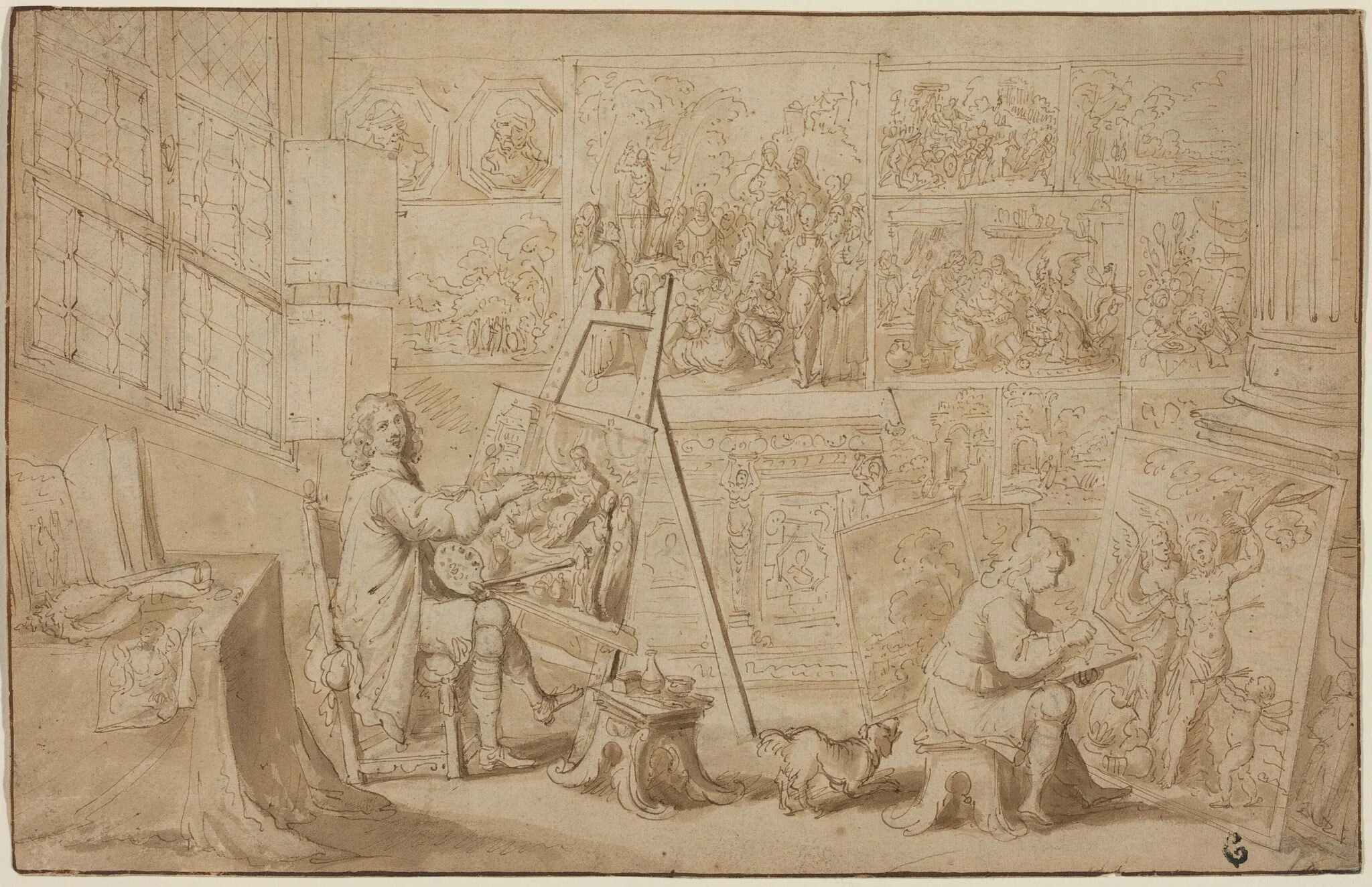 An Artist's Studio [recto], detail