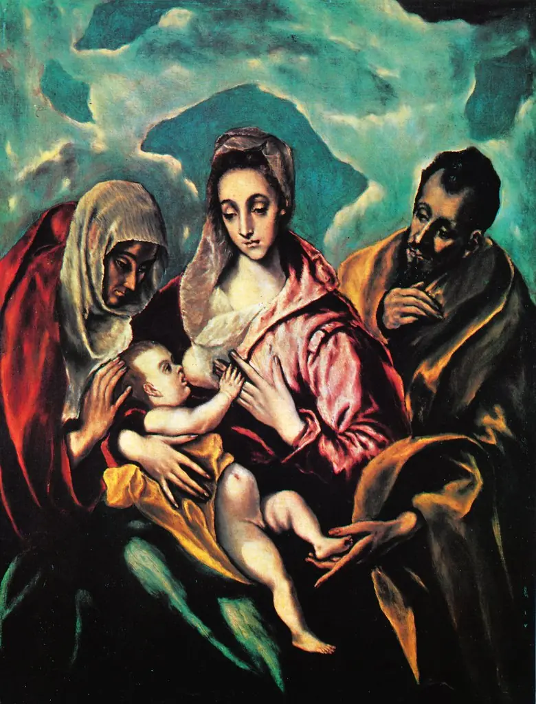 Holy Family with Saint Anne, by El Greco, oil, 1598