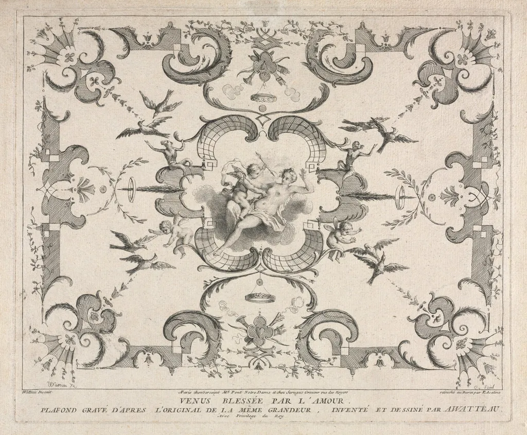 Venus Wounded by Cupid, by Pierre Alexandre Aveline, 1731