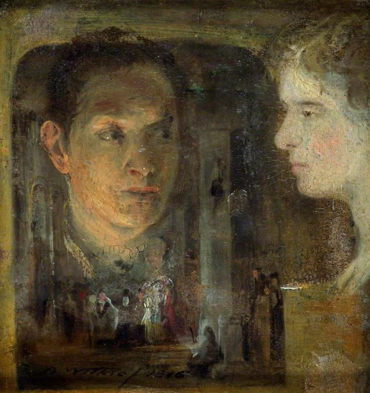 Sketch of a Head for 'The Rabbit on the Wall', detail