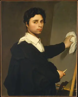 Ingres (1780–1867) as a Young Man, by Laurence-Augustine Jubé Héquet, oil, 1855