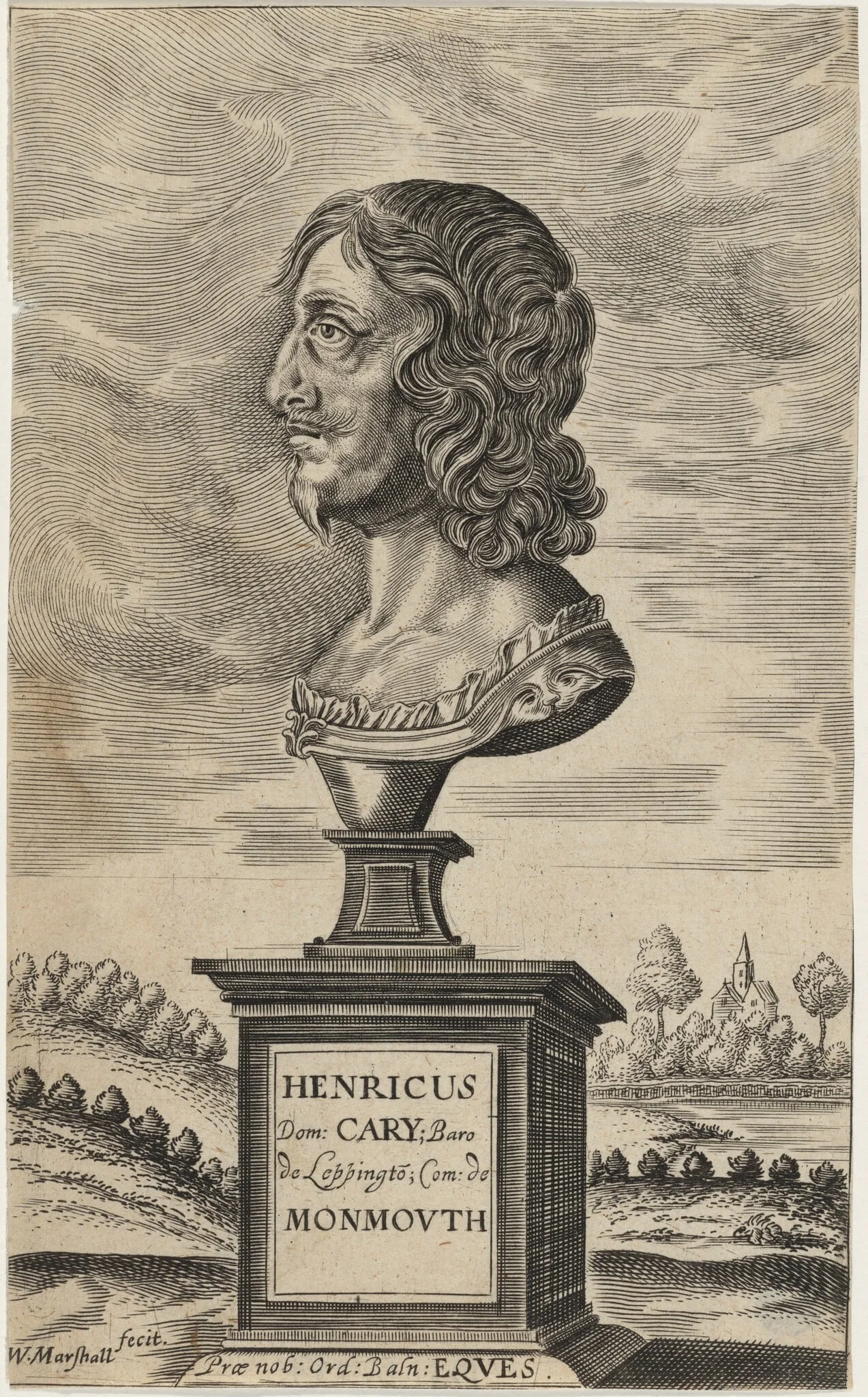 Bust of Earl of Monmouth, detail