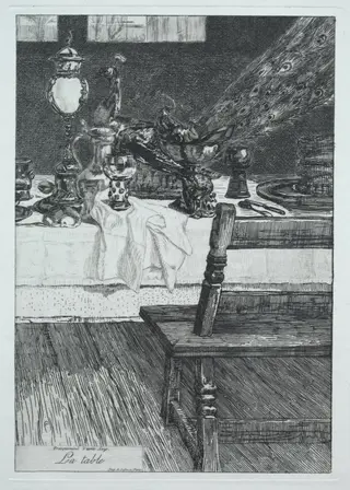 The Table, by Félix Bracquemond, 1868