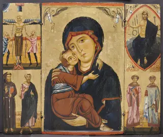 Virgin and Child with Saints, by Berlinghiero Berlinghieri, unspecified, 1225
