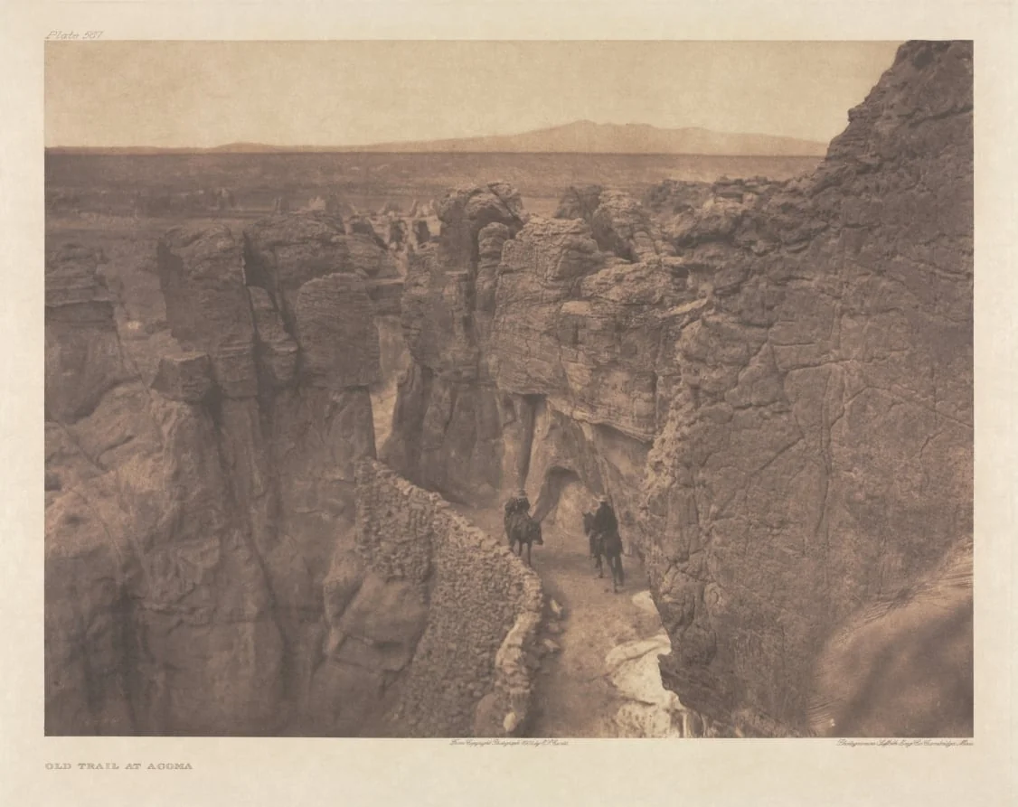 Portfolio XVI, Plate 567: Old Trail at Acoma, detail