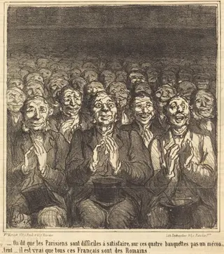 On dit que les Parisiens..., by Honoré Daumier, ink, 1864