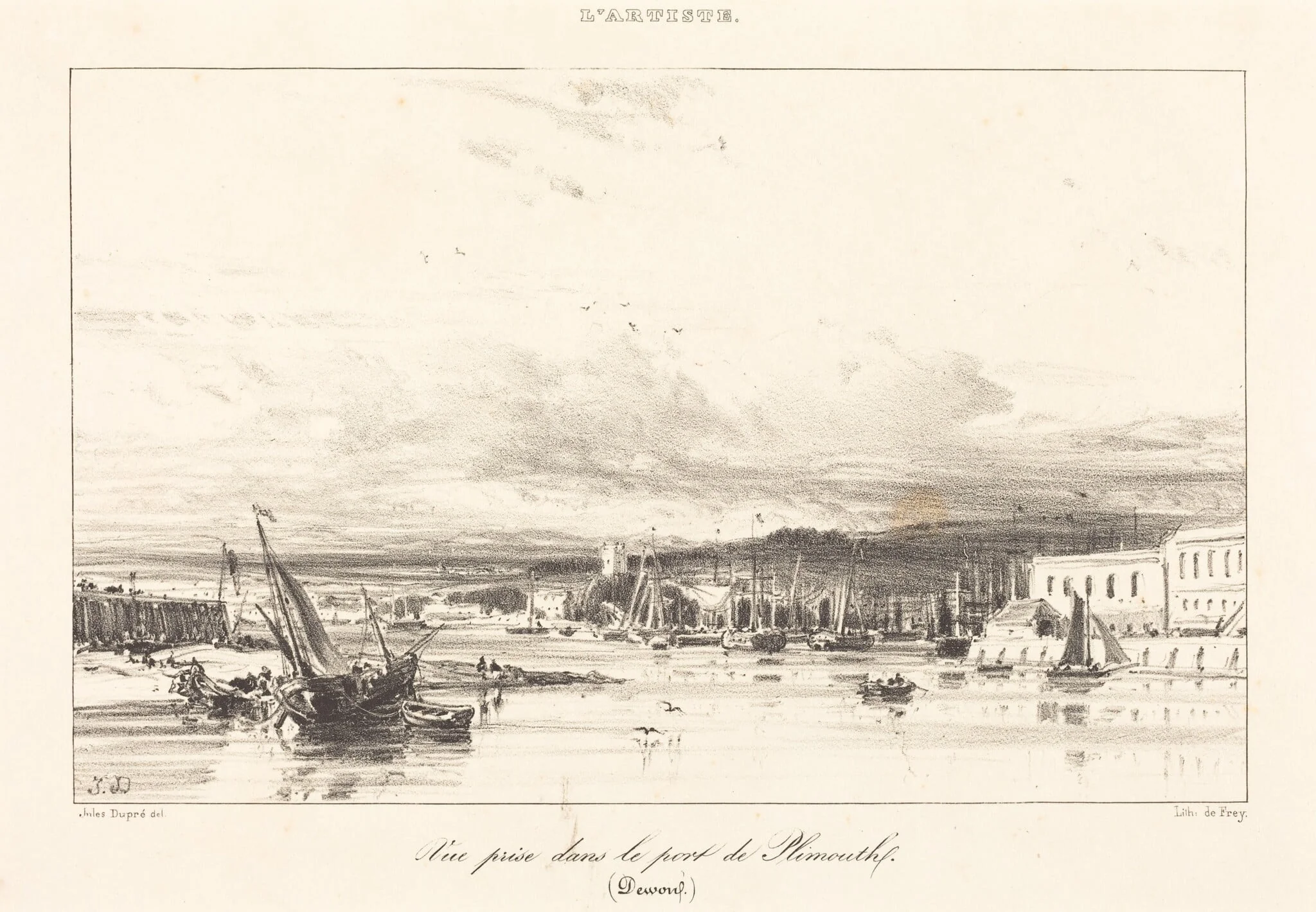 View in Plymouth Port (Vue prise dans le port de Plymouth), detail