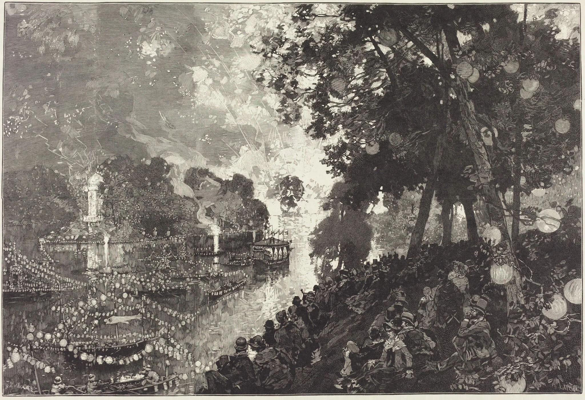 La Neige À Paris, detail