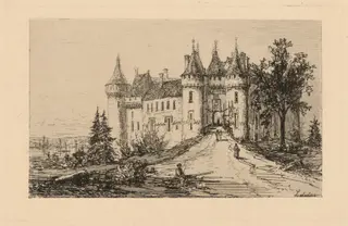 Château de Chaumont, by Maxime Lalanne, ink, 1869
