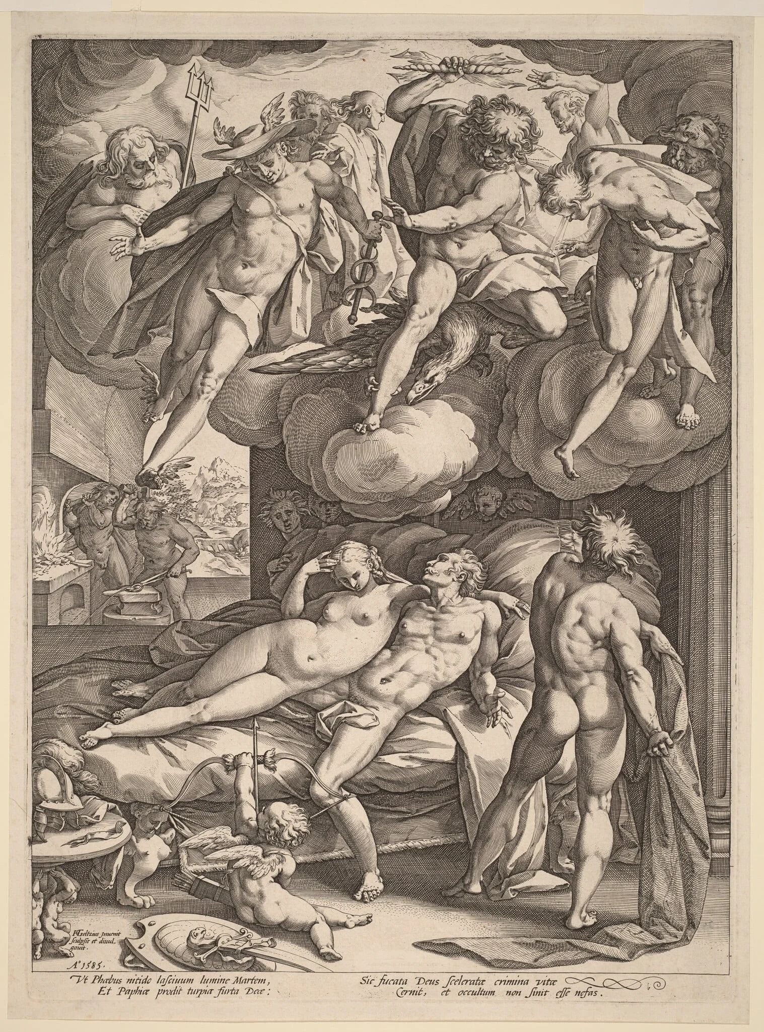 Mars and Venus Surprised by Vulcan, detail