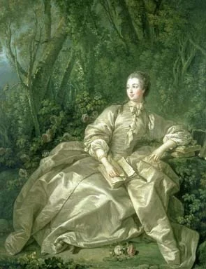 Portrait of Jeanne-Antoinette Poisson, Marquise de Pompadour, detail