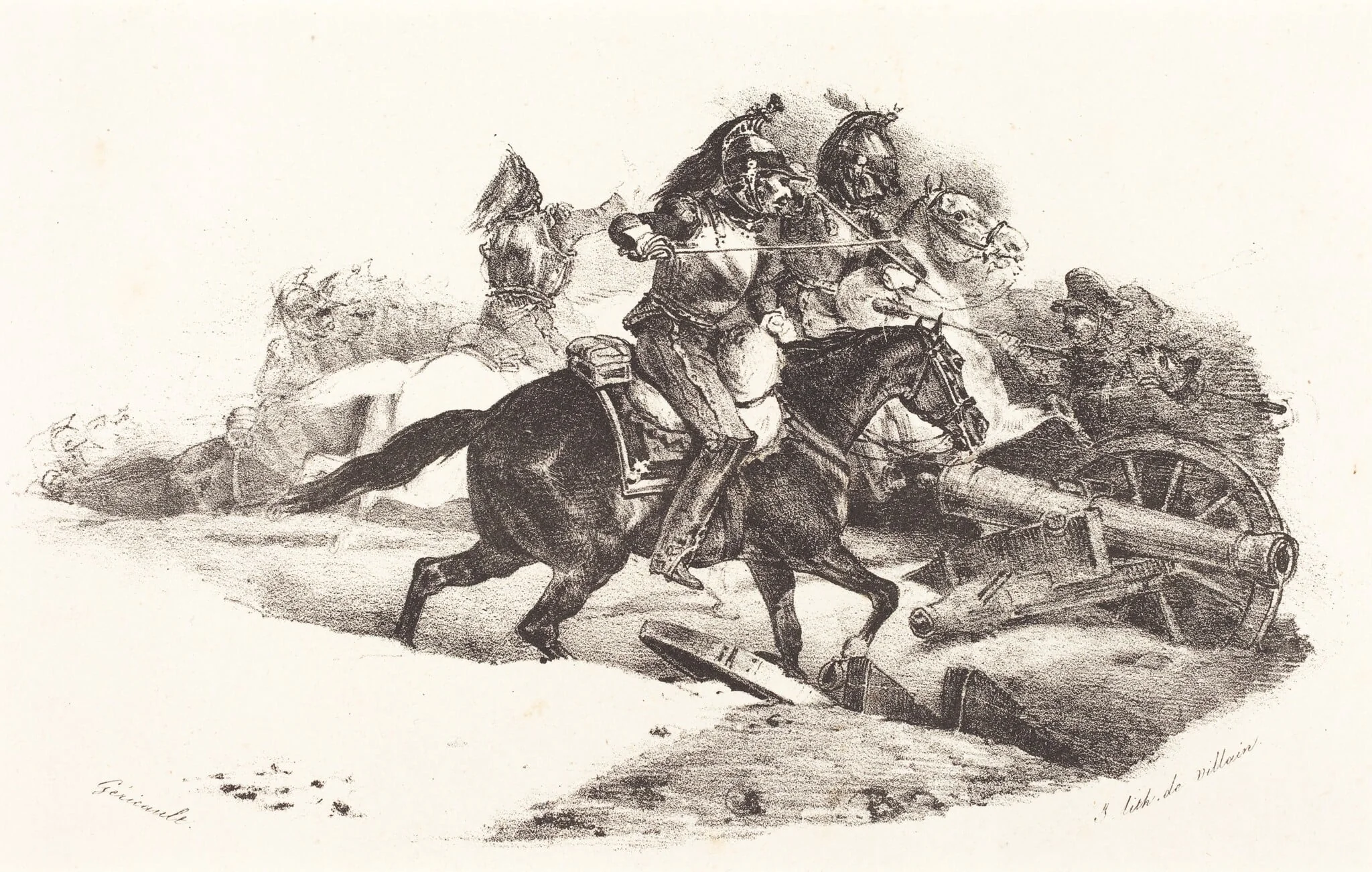 Cuirassiers Charging, detail