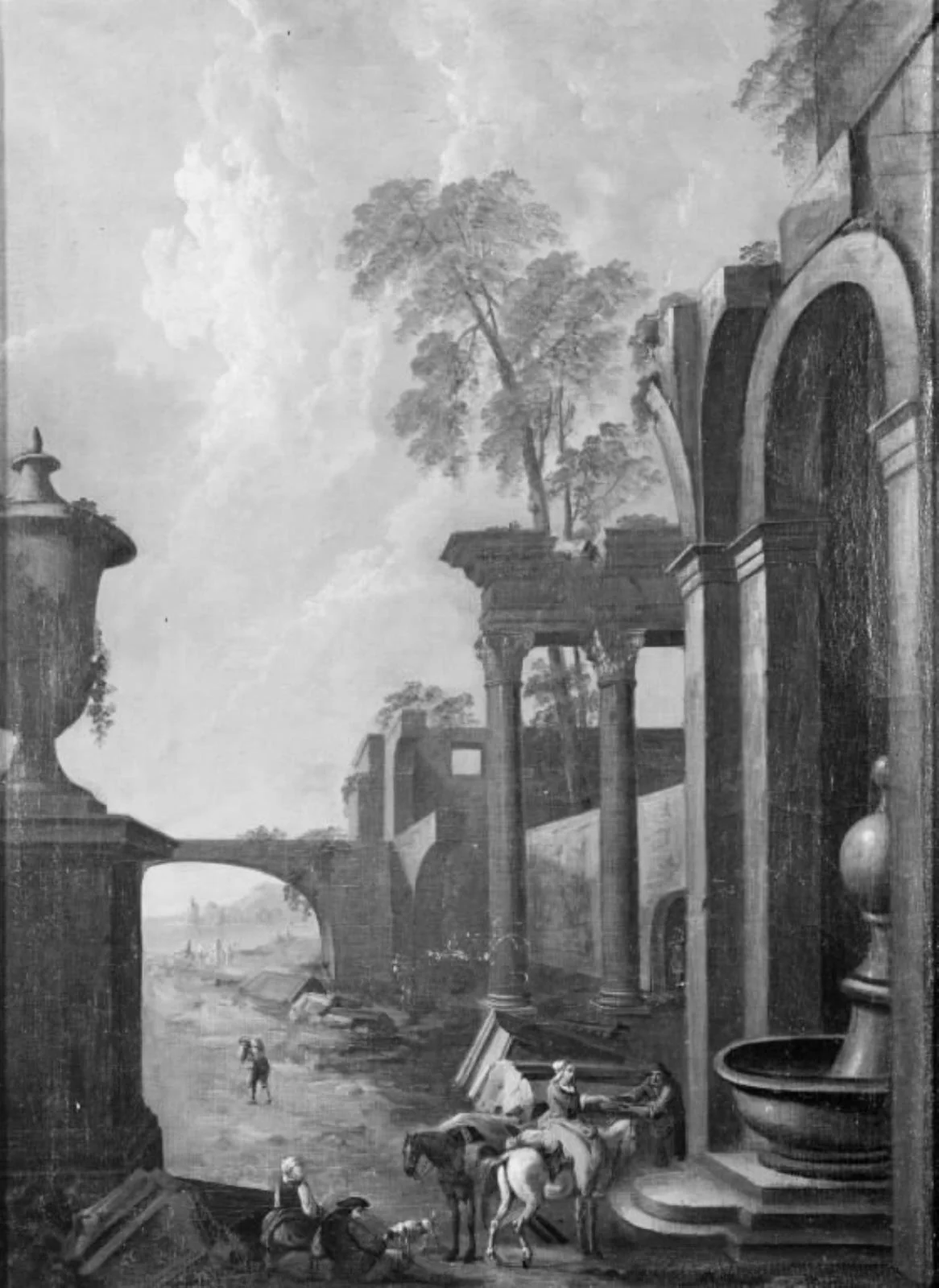 Ruins in a Landscape, detail
