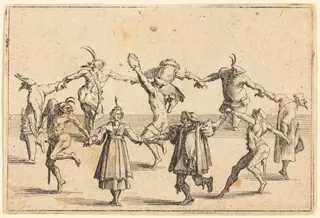 The Dance, by Jacques Callot, ink, 1622