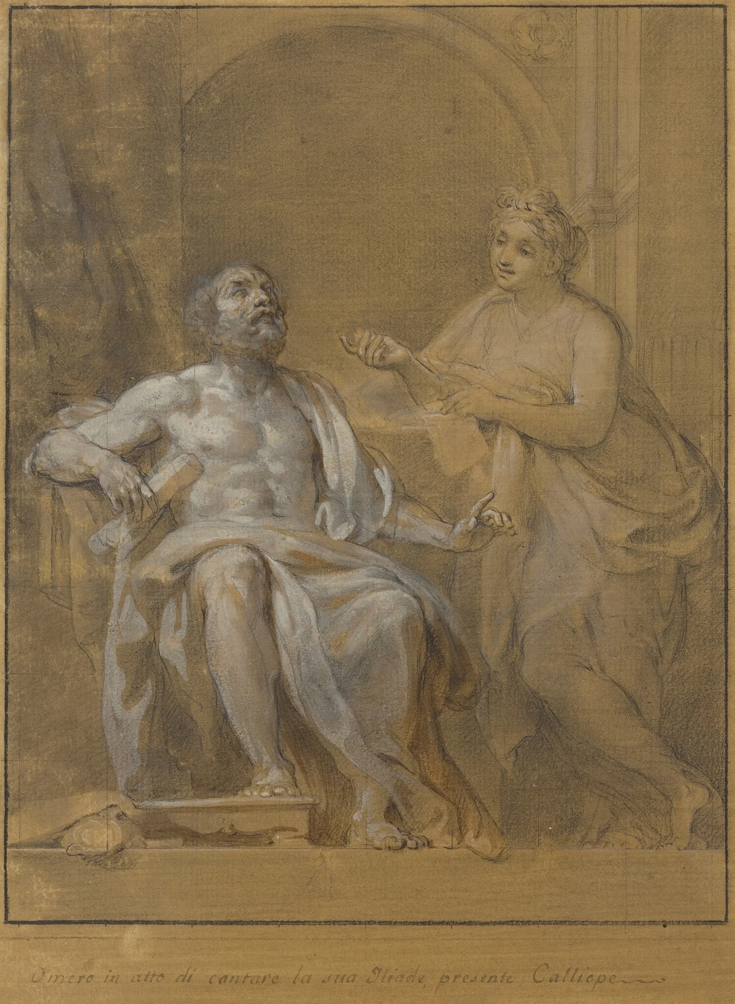 Homer and Calliope, detail