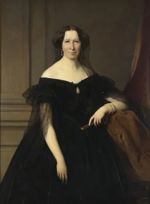 Portrait of Mrs. Joseph-Gustave Allard (1811-1886), detail