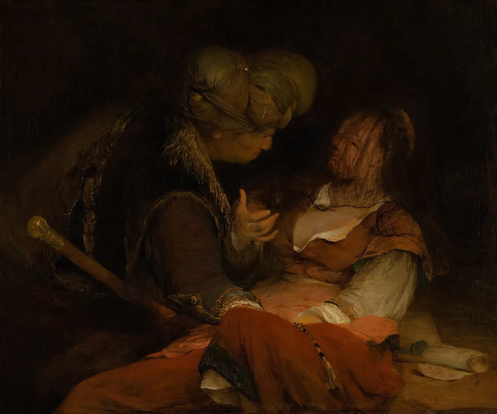 Judah and Tamar, by Arent de Gelder, oil, 1700