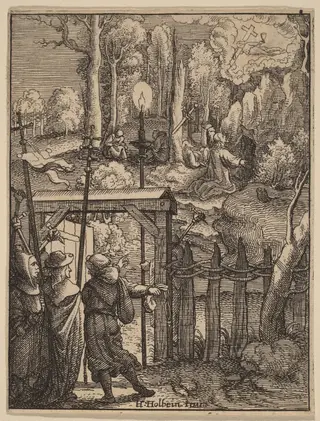 Jesus on the Mount of Olives, by Wenceslaus Hollar, ink, 1642