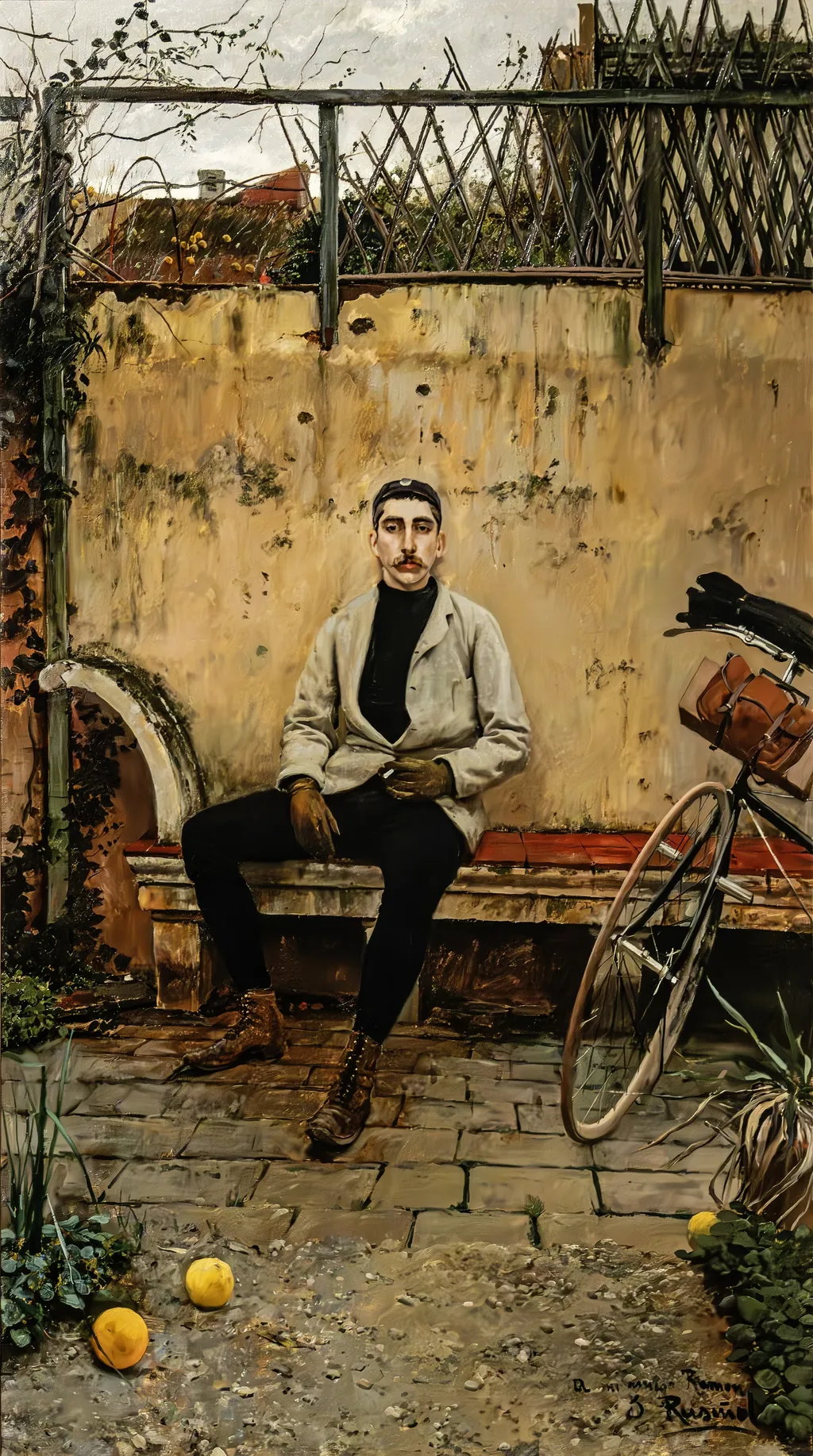Portrait of Ramon Casas, by Santiago Rusiñol i Prats, unspecified, 1896