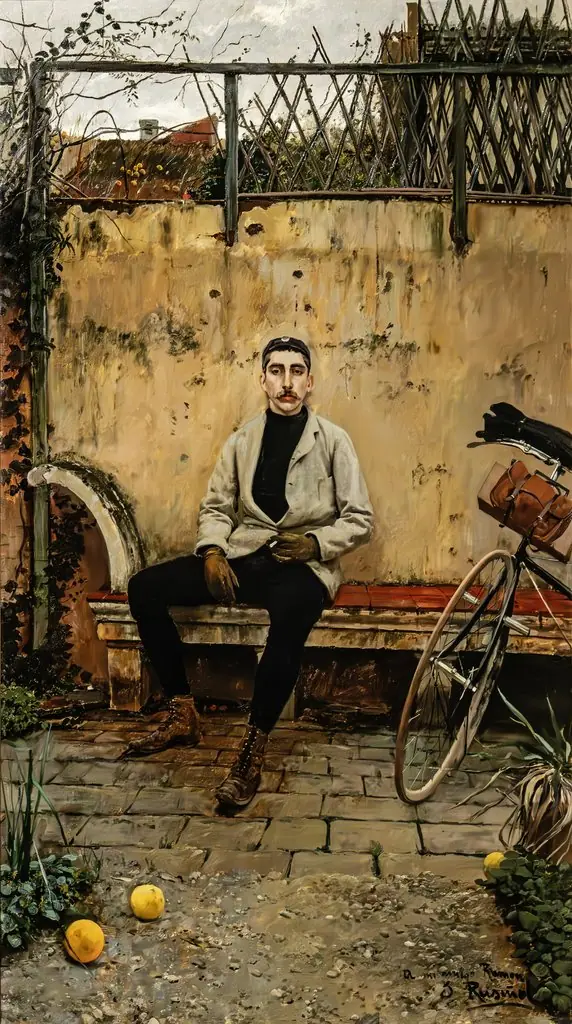 Portrait of Ramon Casas, by Santiago Rusiñol i Prats, unspecified, 1896
