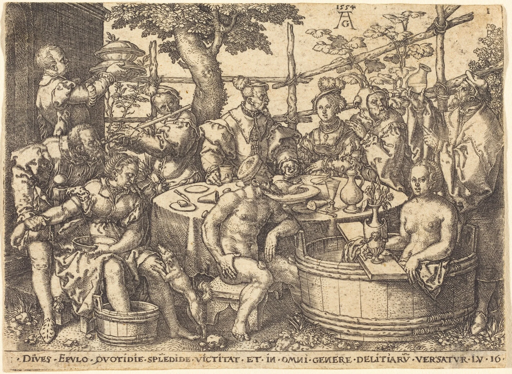 The Rich Man at the Table, detail