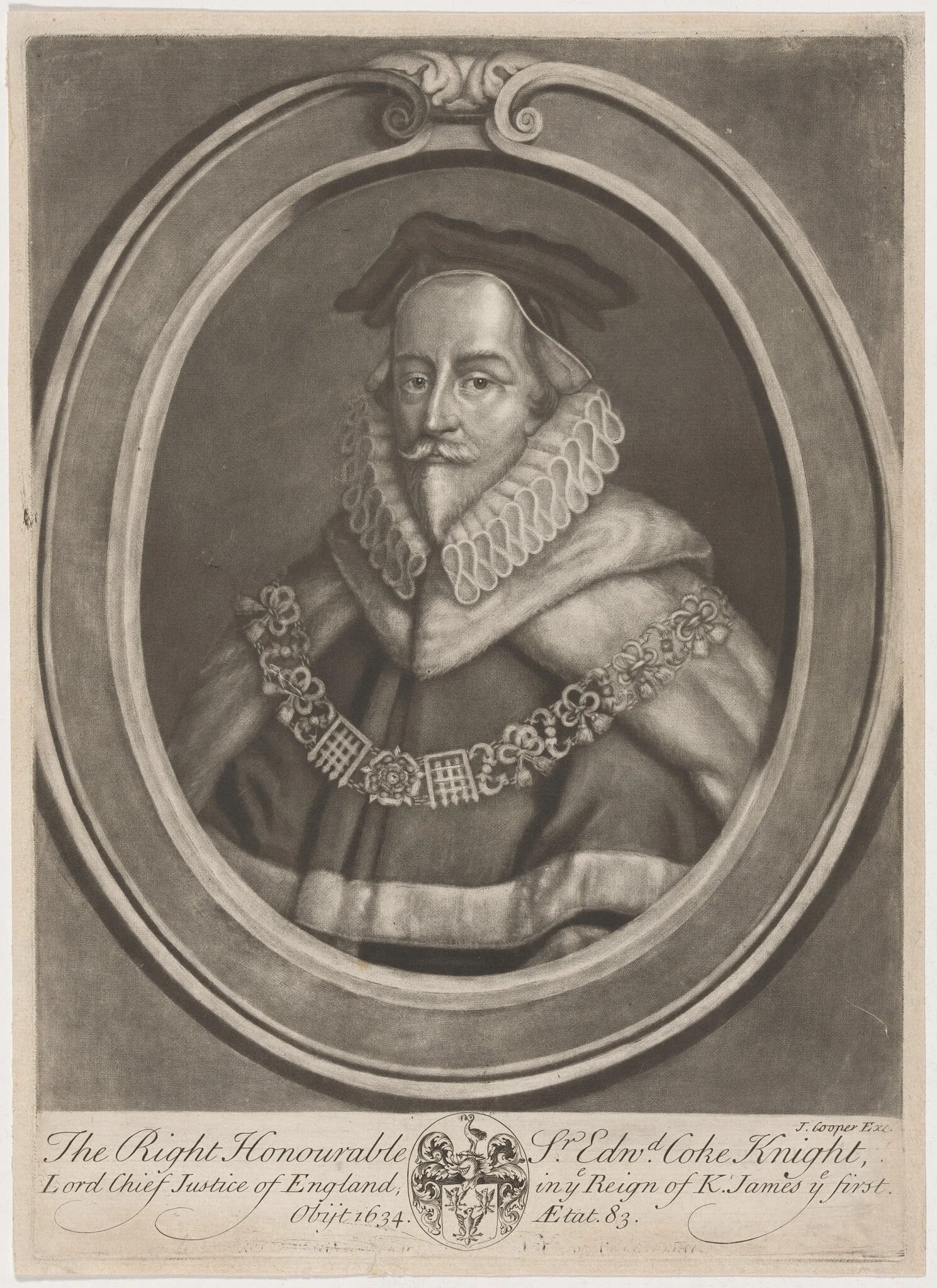 Sir Edward Coke, Knight, Lord Chief Justice, detail