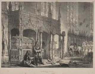 Architecture of the Middle Ages:  In Arundel Church, Sussex, by Joseph Nash, 1832